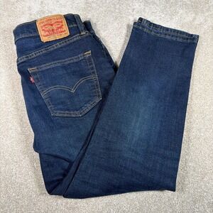 Levis 541 Straight Leg Blue Jeans Mens 34 X 30 (FITS 35 X 29) Denim Dark Wash